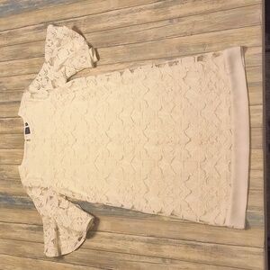 Kari Blue white sheer cotton dress xs